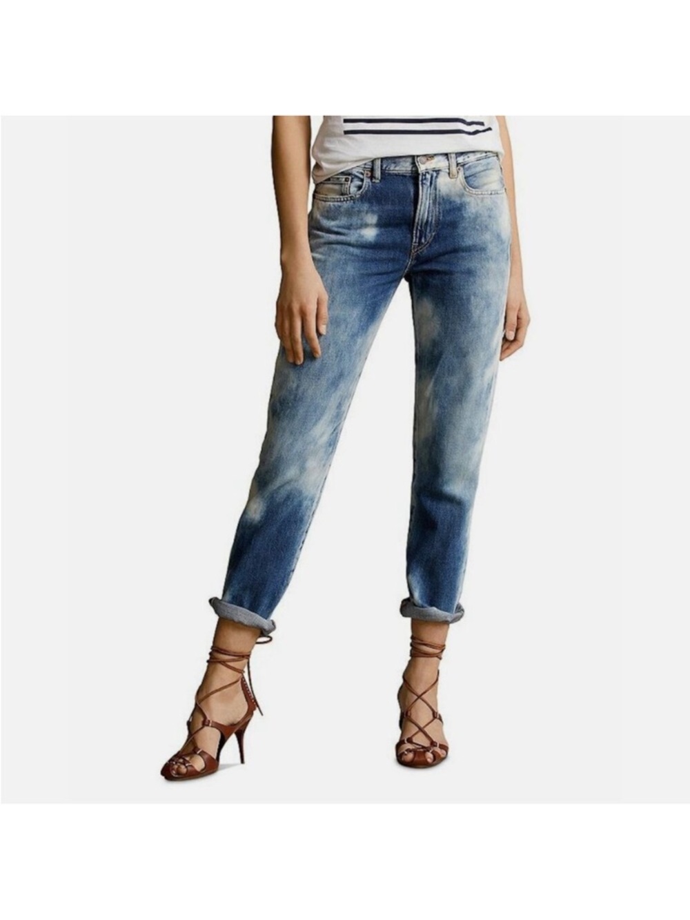 Polo Ralph Lauren Women’s Jeans Avery Boyfriend Jeans Rope Dyed NWT size 29 - Picture 2 of 14